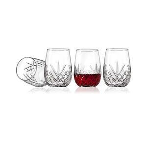 Godinger Set Of 4 Dublin Crystal Stemless Wine Glasses